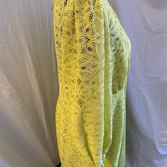 Anthropologie Lace Yellow Midi Dress - Picture 9 of 11